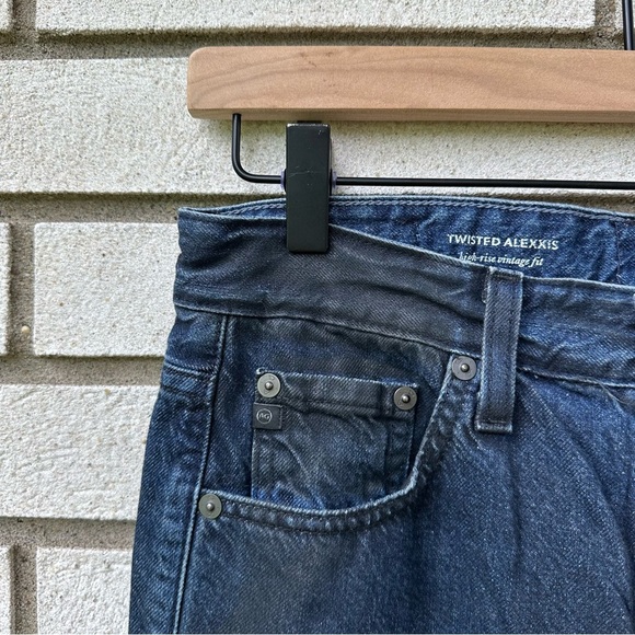 AG Adriano Goldschmied Twisted Alexxis High Rise Vintage Straight Jeans Raw Hem - Picture 5 of 14